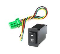 Interrupteur Bouton 1 bouton de commutation pour rétroviseur chauffant et antibrouillard, Convient pour Nissan Patrol Y60 Momentané Bouton(Fog lamp)