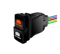 Interrupteur Bouton Bouton Poussoir Caméra avant 12 V, caméra arrière, ambre, double bouton poussoir, compatible avec Toyota Prado 4Runner Landcruiser FJ Cruiser Tacoma(Amber-ON Non-OFF)