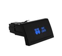 Interrupteur Bouton Bouton Poussoir Interrupteur à bouton-poussoir LED bleu 12 V, gravé au laser avec câble, compatible avec les camping-cars horizontaux Amarok VW. de voiture(Spot Lights)