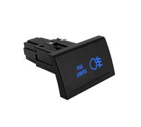 Interrupteur Bouton Bouton Poussoir Interrupteur à bouton-poussoir LED bleu 12 V, gravé au laser avec câble, compatible avec les camping-cars horizontaux Amarok VW. de voiture(Fog Lights)