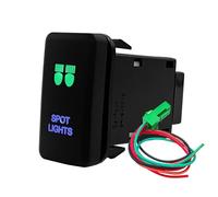 Interrupteur Bouton Bouton Poussoir Interrupteur d'alimentation pour barre lumineuse LED, compresseur auxiliaire marche/arrêt, compatible avec Toyota Tacoma, FJ Cruiser, Highlander(Spot Lights)