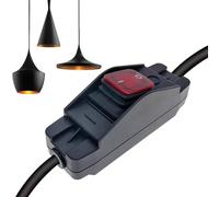 Interrupteur Bouton Extérieur pour Éclairage | Coupure Étanche 30A - Bouton Cordon Marche Arrêt 220V avec Témoin Lumineux LED,pour Câblage Intérieur Maison Bureau Équipement