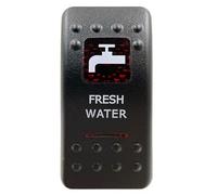 Interrupteur Bouton Interrupteur à bascule rouge SPST 5 broches ON/OFF et DPDT 7 broches ON/OFF ON, compatible avec voiture, bateau, IP66, NARVA, Carling, style ARB.(Fresh Water)