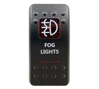 Interrupteur Bouton Interrupteur à bascule rouge SPST 5 broches ON/OFF et DPDT 7 broches ON/OFF ON, compatible avec voiture, bateau, IP66, NARVA, Carling, style ARB.(Fog Lights)