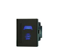 Interrupteur Bouton Interrupteur à bouton-poussoir de remplacement Convient pour VW, LED bleue/ON OFF, feux de recul, balise Bouton Poussoir(Led light bar-L)