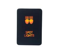 Interrupteur Bouton Interrupteur bouton-poussoir lumineux orange interrupteur momentané marche/arrêt/arrêt câble Convient pour Toyota 4Runner,Convient pour RAV4 Momentané Bouton(Spot Lights)