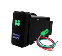 Interrupteur Bouton Interrupteur d'alimentation pour barre lumineuse compresseur auxiliaire marche/arrêt, Convient pour Toyota Tacoma, FJ Cruiser, Highlander Momentané Bouton(Driving Lights)