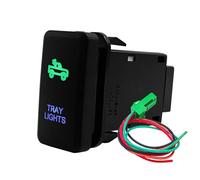 Interrupteur Bouton Interrupteur d'alimentation pour barre lumineuse compresseur auxiliaire marche/arrêt, Convient pour Toyota Tacoma, FJ Cruiser, Highlander Momentané Bouton(Tray Lights)