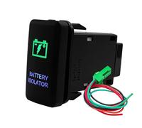 Interrupteur Bouton Interrupteur d'alimentation pour barre lumineuse compresseur auxiliaire marche/arrêt, Convient pour Toyota Tacoma, FJ Cruiser, Highlander Momentané Bouton(Battery Isolator)