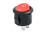 Interrupteur Bouton Interrupteur marche/arrêt, lot de 5 ou 10 pièces, rouge et blanc, rond, à bascule, en plastique, à bouton-poussoir, pour petit bateau(15mm red,5pc)