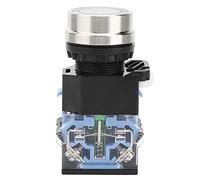 Interrupteur Bouton - Poussoir 22mm, Sans Voyant, AC / DC12V - Commande Fiable, Plastique Technique Robuste, Usage Industriel Polyvalent (réinitialiser)