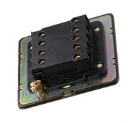 Interrupteur classique chromé mat, interrupteur mural, panneau d'interrupteur mural en acier inoxydable de type 86, 1-4, câblage 1/2 voies pour interrupteur (3 voies)