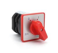 Interrupteur combiné de transfert de puissance multipolaire à came rotative HZ5D-20/4 L02 20 A 4 kW 2 ou 3 positions 2 pôles