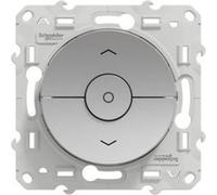 Interrupteur commande volet-roulant 3 boutons montée/descente/stop Schneider Electric Odace aluminium