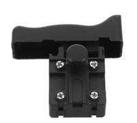 Interrupteur Compact à Verrouillage Automatique pour Scie à Bûches Noire | Pièce de Rechange à Fixation Rapide, Plastique Technique et Métal, Contacts Argentés, Usage Professionnel