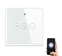 Interrupteur Connecté Intelligent Dimmer, WiFi Variateur de Lumière, Interrupteur TactileDimmer de Verre Compatible avec Alexa/Google Home, 1 Gang 1 Way Dimmer