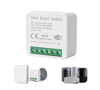 Interrupteur Connecté, Interrupteur Wifi/Smart Life 2,4 GHz pour Alexa & Google Home, Module Compact 80×40×20 mm, Installation Encastrée/En Surface, Compatible Interrupteurs Bipolaires, AC 100-240V 16