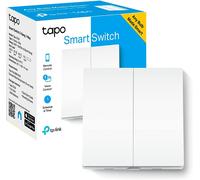Interrupteur Connecté S220, Sans Fil 2-Gang 1 Voie, Compatible Alexa Et Google Home, Aucun Fil Neutre Nécessaire, Hub Requis[MAT790088]