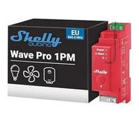 Shelly Qubino Wave Pro 1PM - Interrupteur connecté Z-Wave, 1 canal - 16 A, Compteur consommation électrique intégré, Montage sur rail DIN, Éclairage conntecté, Passerelle Z-Wave requise