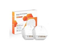 Interrupteur Connecté WiFi (FIL NEUTRE REQUIS), Compatible avec Apple HomeKit, Alexa, Siri et Google Home, 10A Interrupteur Mural avec Commande Vocale, Contrôle à Distance et Fonction du Temps