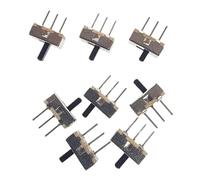 Interrupteur coulissant SS12D00, 3 broches, 1P2T, 2 positions, longueur de la poignée: 3MM/4MM/5MM/6MM, 20 pièces(Handle length 4mm)