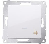 Interrupteur croisé (module) avec impression et LED blanche Contact Simon 54 Premium DW7L.01/11