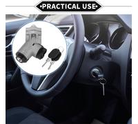 Interrupteur Cylindre Verrouillage Allumage Commutateur d'Allumage 59232004 pour Citroen Jumper 1994-2002, Cylindre de Serrure D'Allumage En Métal Durable Ton Argenté
