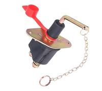 Interrupteur d’isolation de batterie, interrupteur d’arrêt de courant 300 A 12-24 V, interrupteur de déconnexion de batterie en métal avec capuchon étanche et chaîne de