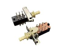 Interrupteur d'alimentation autobloquant 2PC double rangée 6 broches touche de verrouillage amplificateur puissance bouton clavier droit