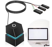 Interrupteur d'alimentation de l'ordinateur de bureau, interrupteur de bureau, démarrage à distance externe PC, carte mère Power On Off Switch Rallonge 2 m avec lumière LED