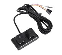 Interrupteur d'alimentation Externe pour Ordinateur de Bureau, éclairage de contrôle étendu, Interrupteur de Carte mère, Extension mécanique de Clavier, câble de 2 m pour