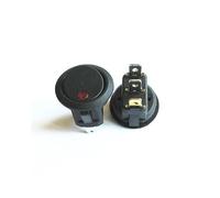 Interrupteur d'alimentation général, œil lumineux, outils automobiles, interrupteur multifonction, trou rond de 20 mm, 2 vitesses, 3 broches(Rosso,100PCS)