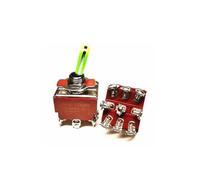 Interrupteur d'alimentation haut de gamme avec poignée, 5 pièces, ON/OFF/ON, contact argenté, 16 A, 250 V, 3/4/6/9/12 broches, E-Ten(Green ON-ON 9PIN)