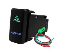 Interrupteur d'alimentation pour Barre Lumineuse compresseur auxiliaire Marche/arrêt, Convient pour Toyota Tacoma, FJ Cruiser, Highlander Bouton Poussoir(Hazards)