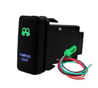 Interrupteur d'alimentation pour Barre Lumineuse compresseur auxiliaire Marche/arrêt, Convient pour Toyota Tacoma, FJ Cruiser, Highlander Bouton Poussoir(Camping Light)