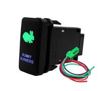 Interrupteur d'alimentation pour Barre Lumineuse compresseur auxiliaire Marche/arrêt, Convient pour Toyota Tacoma, FJ Cruiser, Highlander Bouton Poussoir(Bunny Burners)