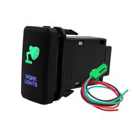 Interrupteur d'alimentation pour Barre Lumineuse compresseur auxiliaire Marche/arrêt, Convient pour Toyota Tacoma, FJ Cruiser, Highlander Bouton Poussoir(Work Lights)