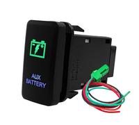 Interrupteur d'alimentation pour Barre Lumineuse compresseur auxiliaire Marche/arrêt, Convient pour Toyota Tacoma, FJ Cruiser, Highlander Bouton Poussoir(Aux Battery)