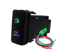 Interrupteur d'alimentation pour Barre Lumineuse compresseur auxiliaire Marche/arrêt, Convient pour Toyota Tacoma, FJ Cruiser, Highlander Bouton Poussoir(Fog Lights)