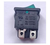 Interrupteur d'alimentation R13 avec voyant rouge, voyant vert, noir, 4 broches, 6 A 250 V, T85/55, interrupteur marche/arrêt(Green)