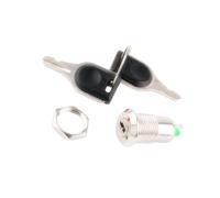 Interrupteur d'allumage à clé en métal 12 mm 2 broches électrique marche/arrêt avec accessoires de câble pour applications automobiles Interrupteur à clé marche/arrêt avec câble
