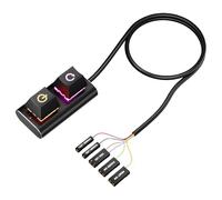 Interrupteur d'allumage à distance pour PC | Accessoires mécaniques PC avec LED RGB | Câble d'alimentation pour ordinateur de bureau - pour carte mère, bureau, maison, jeux