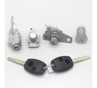 Interrupteur d'allumage,Barillet de Serrure de Porte,Serrure de Coffre,Serrure de Bouchon de réservoir,clés à 2 Boutons pour Serrure de Porte Automobile Civic 2006-2008 (4 pièces)