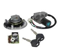 Interrupteur d'Allumage Compatible Avec Suzuki Pour GS500 2001-2012 Kit De Commutateur D'allumage De Moto Pour Couvercle De Réservoir De Bouchon De Gaz Avec 2 Clés