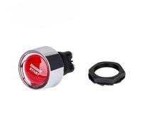 Interrupteur d'allumage de démarrage de moteur de voiture, 12V, 50a, 3 broches, bouton-poussoir momentané sans clé, interrupteur de démarrage marche/arrêt Ignition Starter pour Voiture(Red)