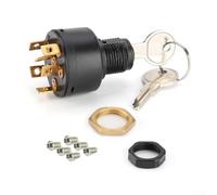 Interrupteur d'allumage pour moteur de bateau compatible avec les applications marines Push to Choke avec serrure d'allumage à 2 clés avec boîtier non conducteur