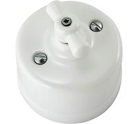 Interrupteur d'anciennes porcelaine pour installation surface avec câble tressé textile 250V,10A