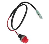 Interrupteur d'arrêt de moteur hors-bord pour bateau et yacht avec bouton poussoir rond sans clé et fil étanche de 45 cm