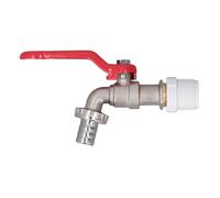 Interrupteur D'arrêt de Robinet à Tournant Sphérique Quart de Tour, Sortie de Drainage de 15 Mm, Filetage Mâle 3/4 en PVC et 1/2 Laiton, Mini Interrupteur D'arrêt de Robinet à