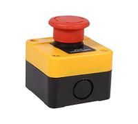 Interrupteur d'arrêt d'urgence, 1 Pc 660 V 10A Coque en plastique Panneau rouge Arrêt d'urgence Champignon Interrupteur à bouton-poussoir Nouveau